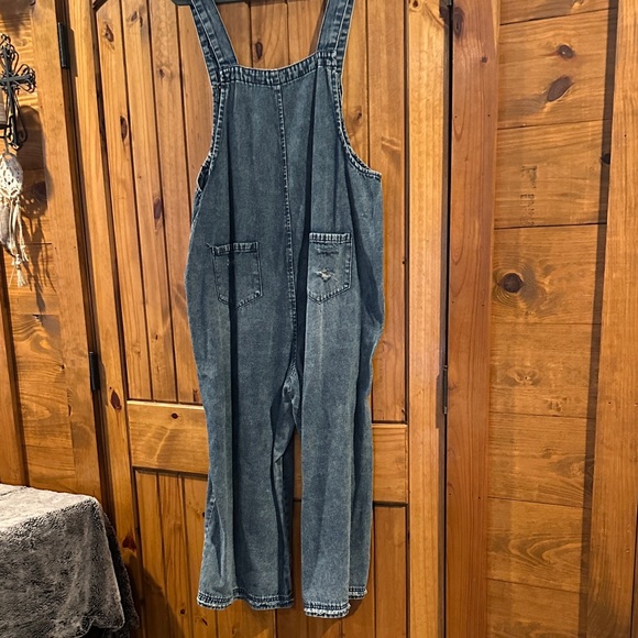 Easel Blue Denim Jumpsuit with buttons size small - Picture 4 of 5